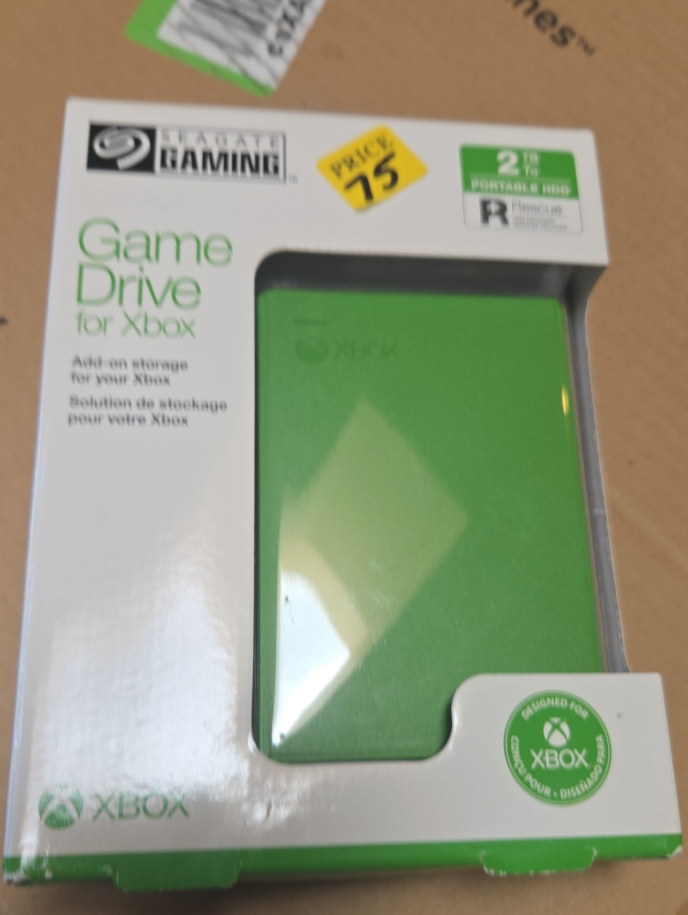 Seagate Game Drive 2TB Portable External HDD for Xbox - Green